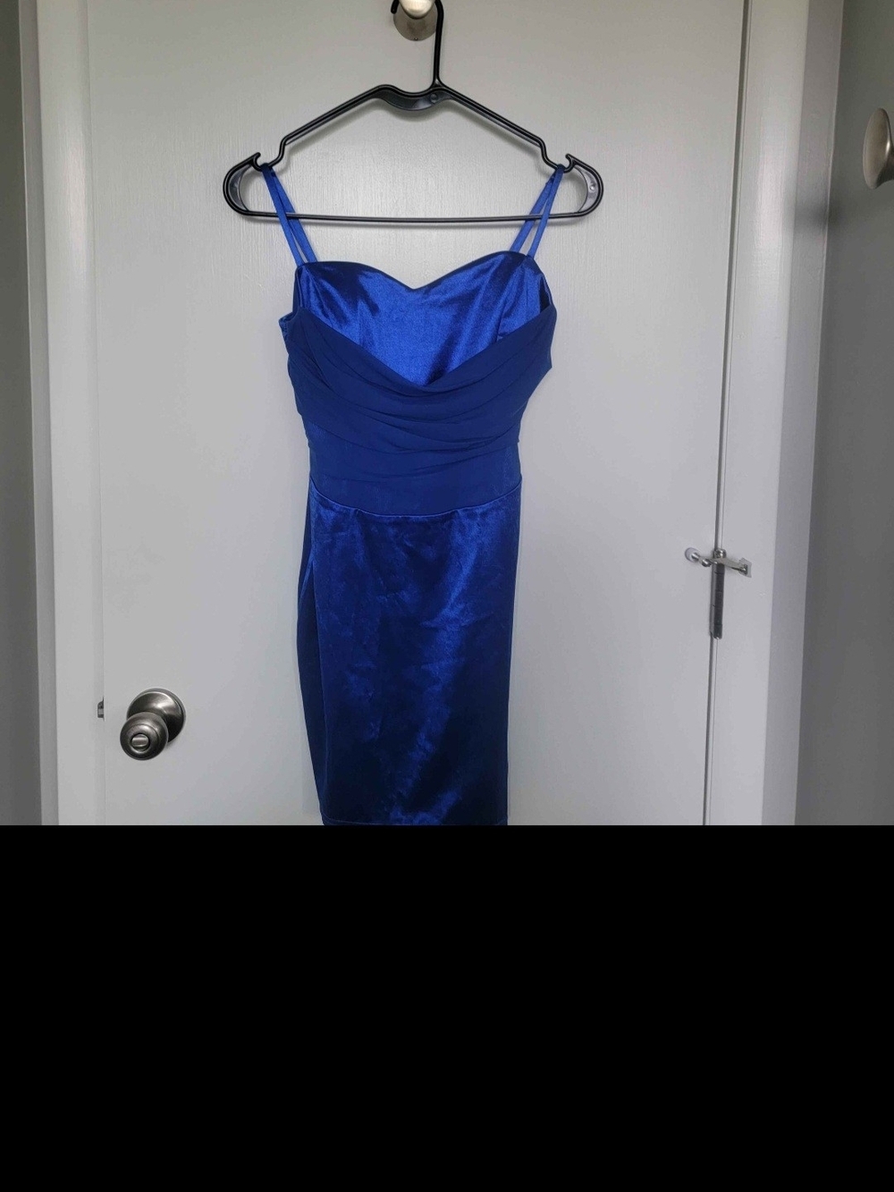 Windsor Royal Blue Satin Midi Dress
